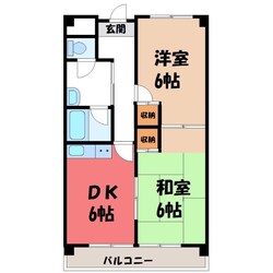 雀宮駅 徒歩40分 5階の物件間取画像